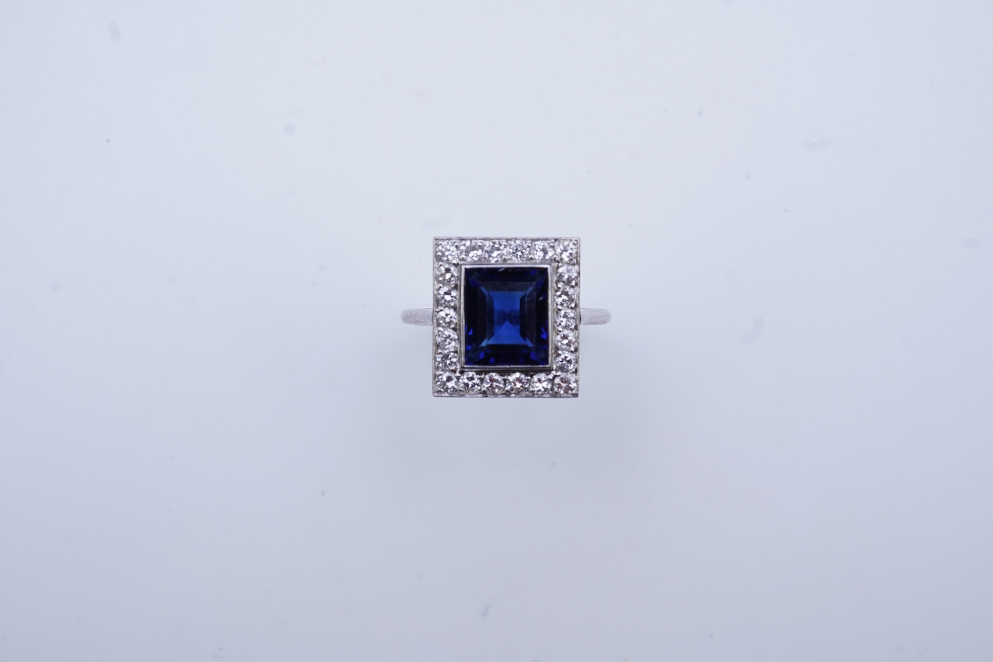 An Art Deco sapphire and diamond ring, 1920s